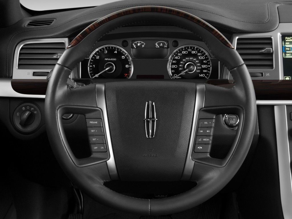 Image: 2011 Lincoln MKS 4-door Sedan 3.7L AWD Steering Wheel, size: 1024 x 768, type ...