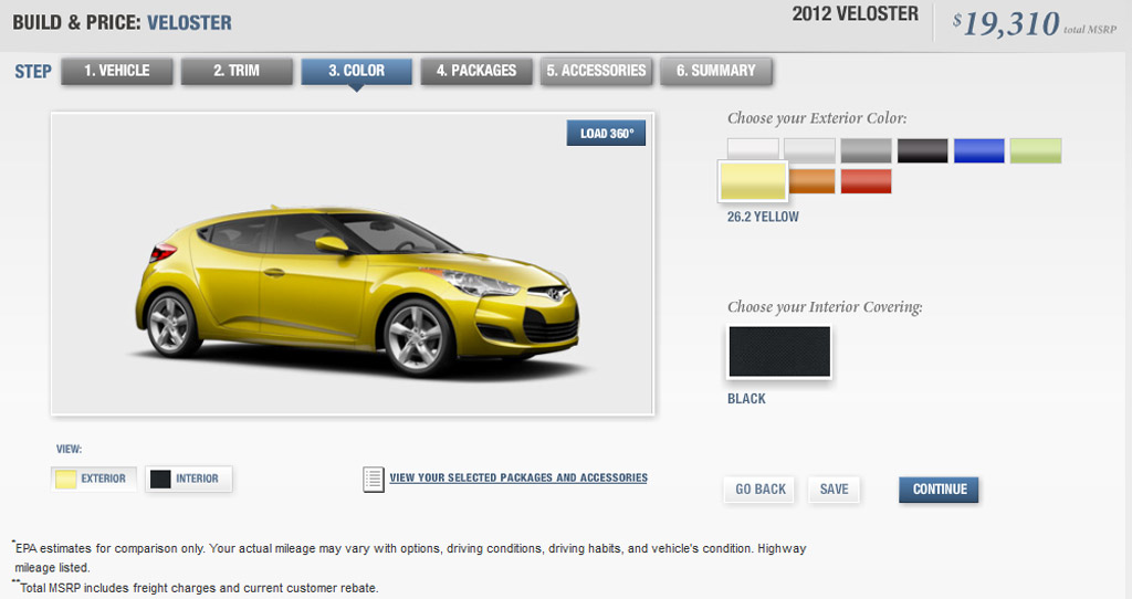 2012 Hyundai Veloster Pricing, Configurator Now Online