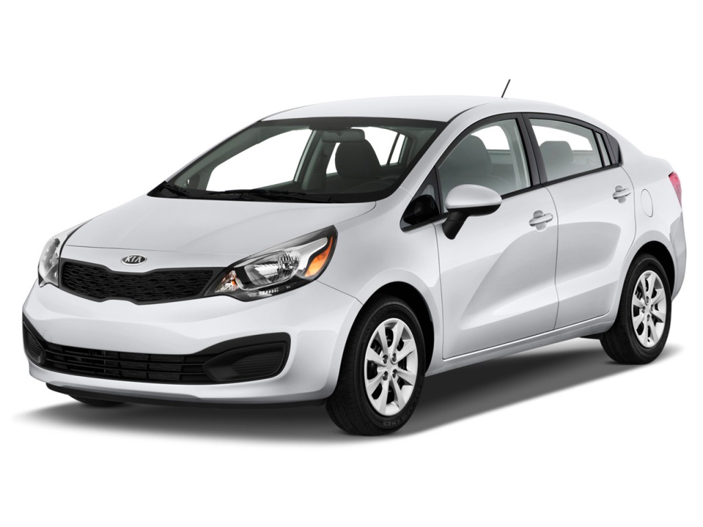 Image: 2012 Kia Rio 4-door Sedan Auto LX Angular Front Exterior View ...