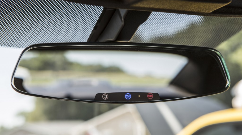 Image: 2013 Chevrolet Camaro's frameless rear-view mirror ... homelink wiring diagram 