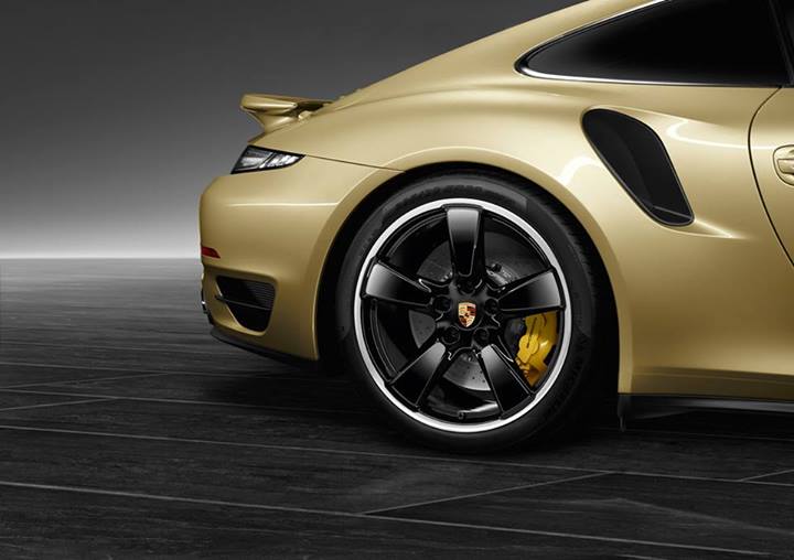 2014 Porsche 911 Turbo in Lime Gold Metallic paint