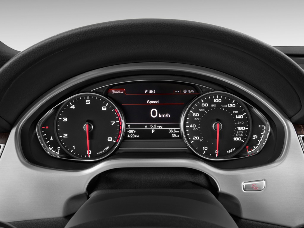 Image: 2015 Audi A8 4-door Sedan 3.0T Instrument Cluster, size: 1024 x