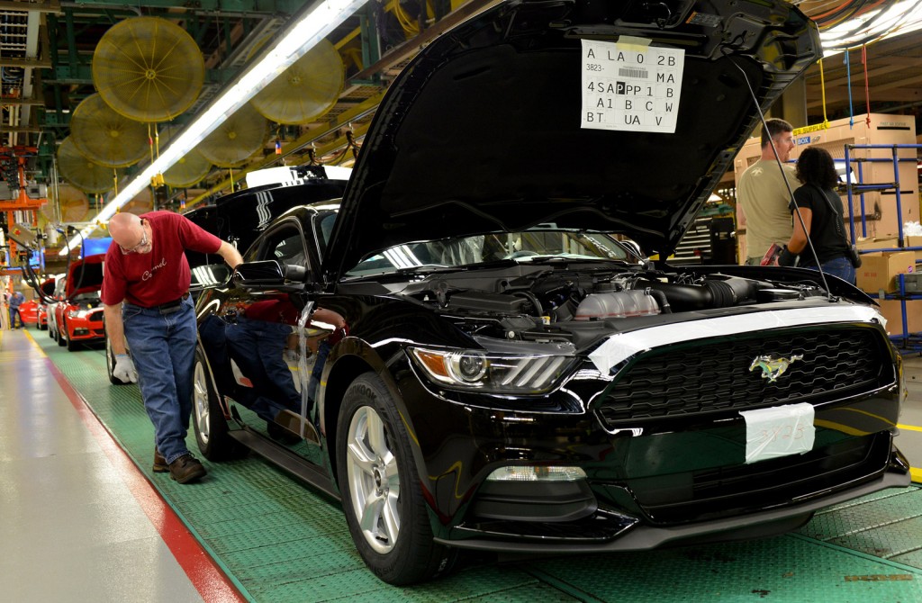 2015 Ford Mustang production at Flat Rock Assembly Plant, Michigan