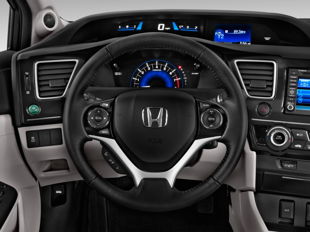 Image: 2015 Honda Civic 4-door CVT EX-L Steering Wheel, size: 1024 x