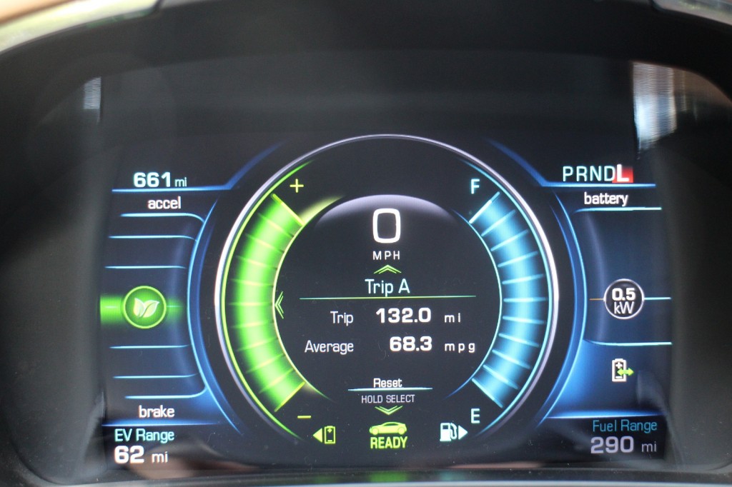 chevy volt range with gas only