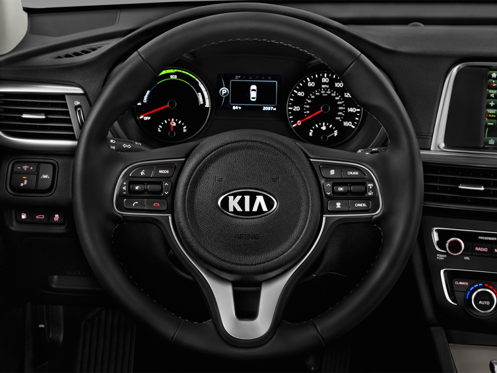 Image: 2017 Kia Optima Hybrid EX Auto Steering Wheel, size: 1024 x 768