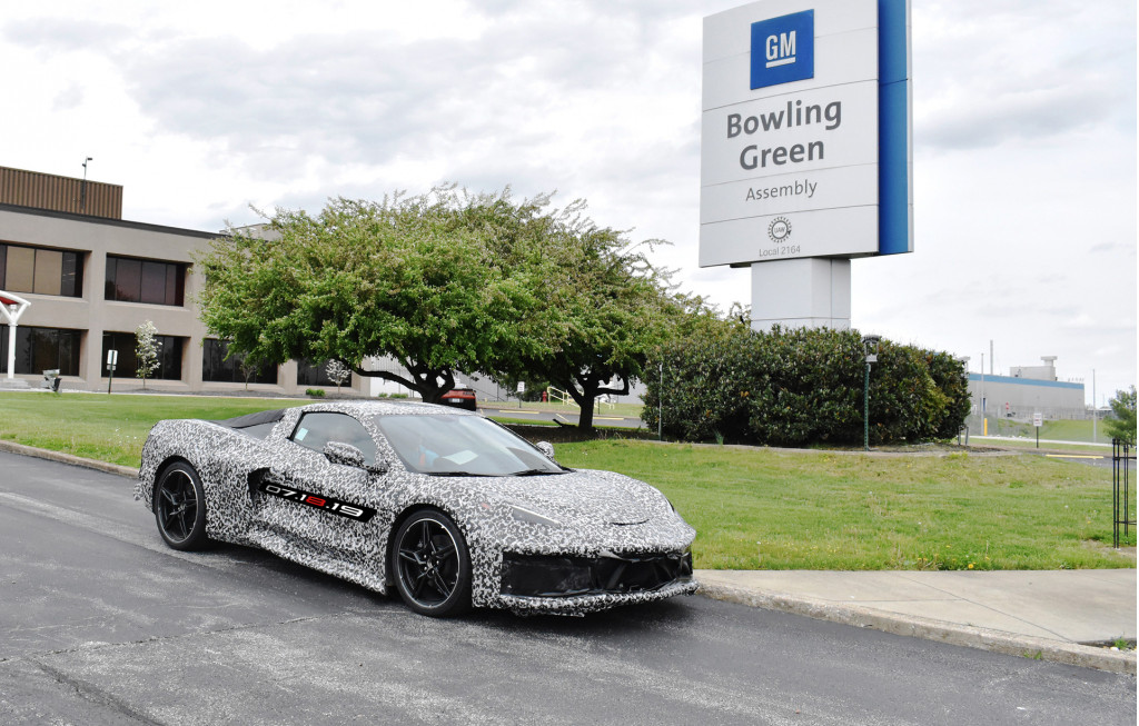 2020 Chevrolet Corvette prototype at Bowling Green Assembly plant