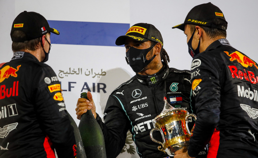 Hamilton wins 2020 Formula One Bahrain Grand Prix, while Grosjean walks ...