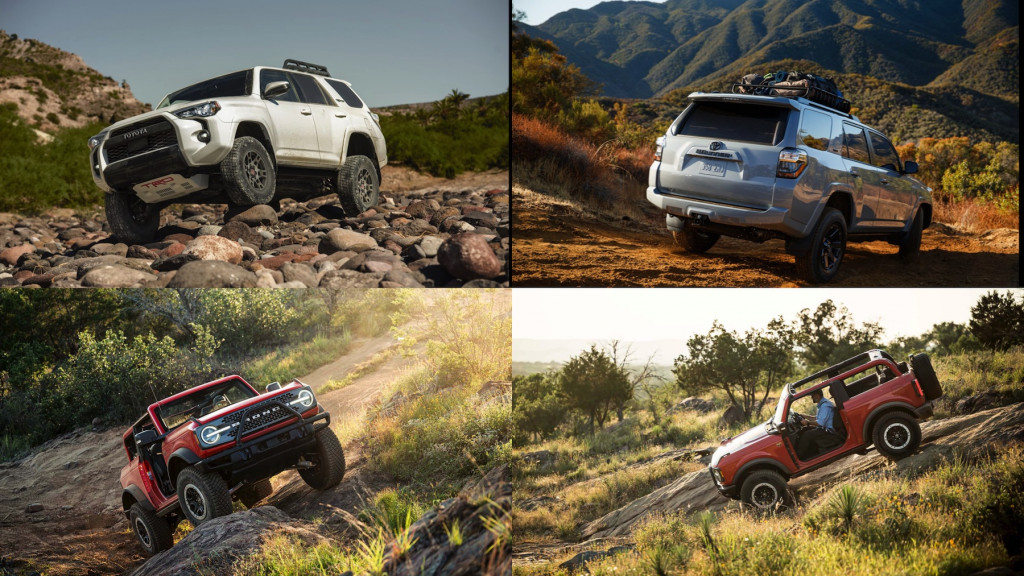 2023 4runner Vs Bronco 2021 Ford Bronco Vs 2021 Toyota 4runner Compare Suvs