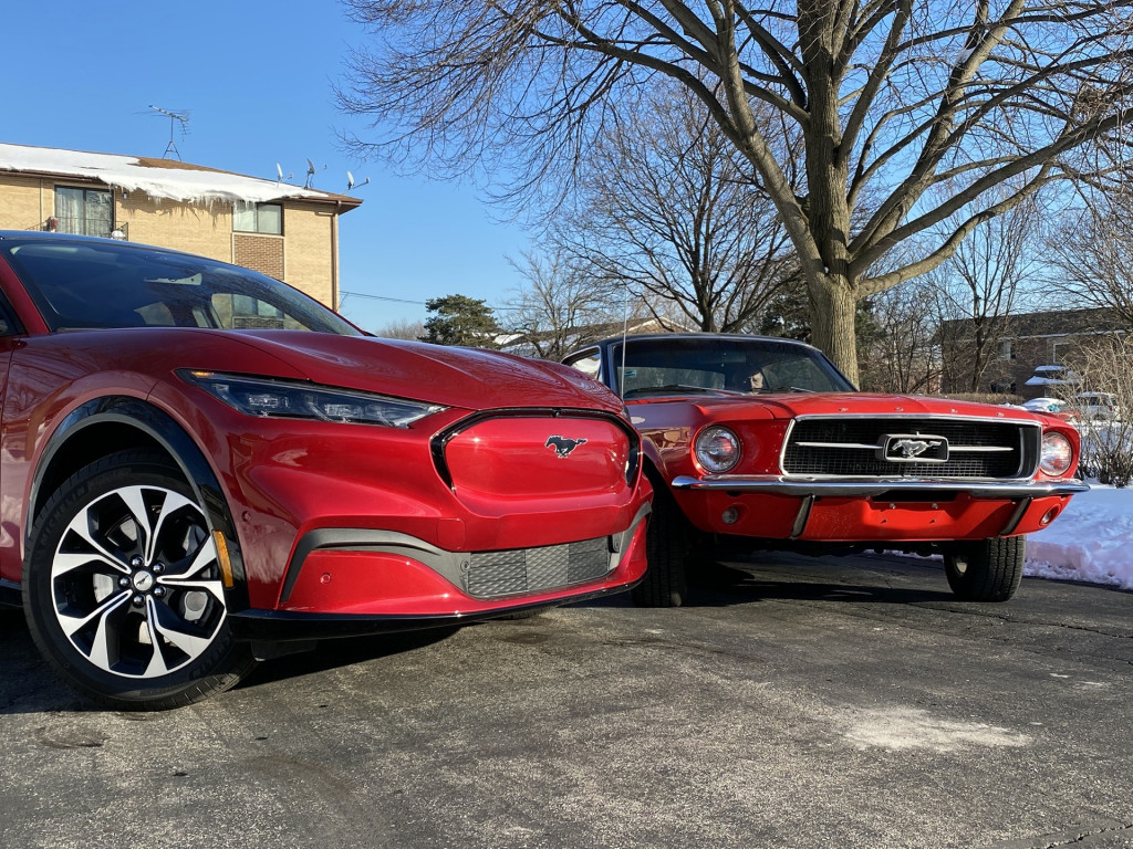 Mustang Mach-E vs. '67 Mustang, Porsche vies with Ferrari, Chevy Bolt EV range report: What's New @ The Car Connection lead image
