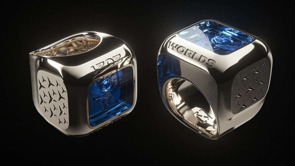 The 2021 League of Legends World Championship Ring designed by Mercedes-Benz