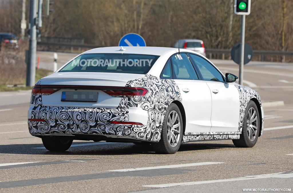 2022 Audi A8 facelift spy shots - Photo credit: S. Baldauf/SB-Medien