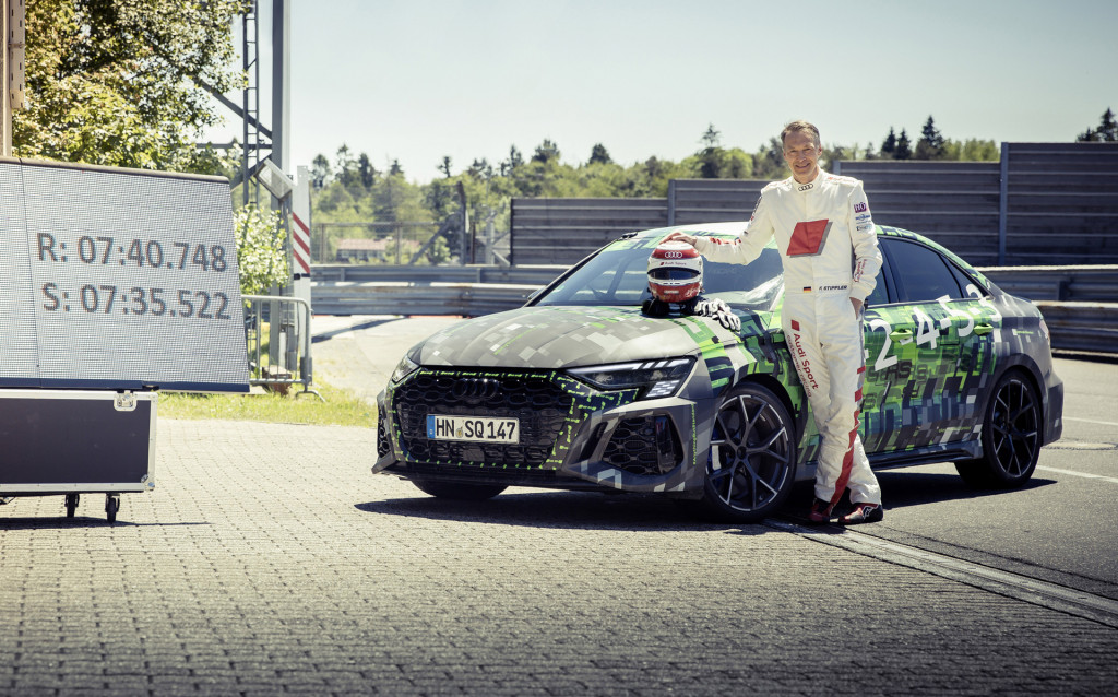 2022 Audi RS 3 sets 7:40.748 Nürburgring lap time