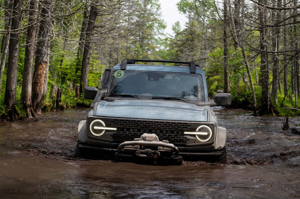 The Bronco Everglades is rated as capable of wading through 36.4 inches of water