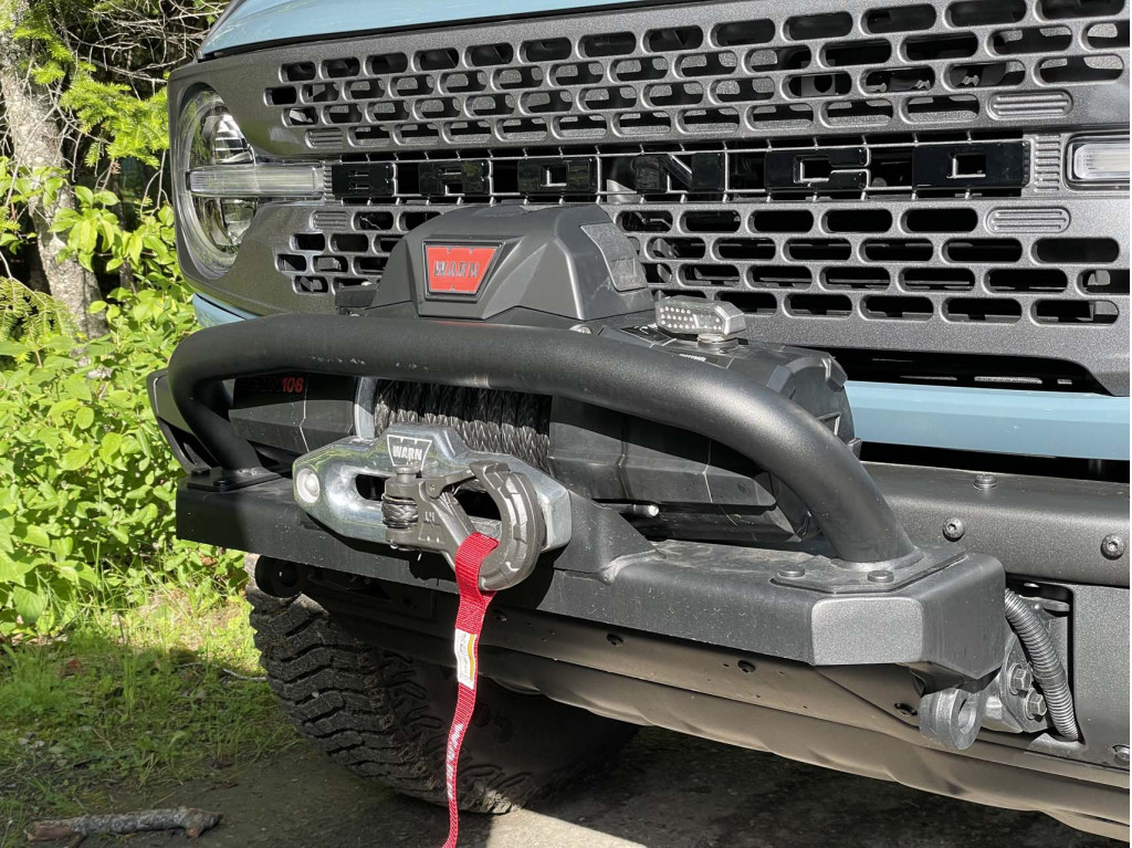 The Bronco Everglades rolled off the assembly line and drove down the public road next to the MOD center (the same place the Raptor's rear suspension dropped) to have the winch installed and the safety control control module recalibrated to account for the winch and extra weight