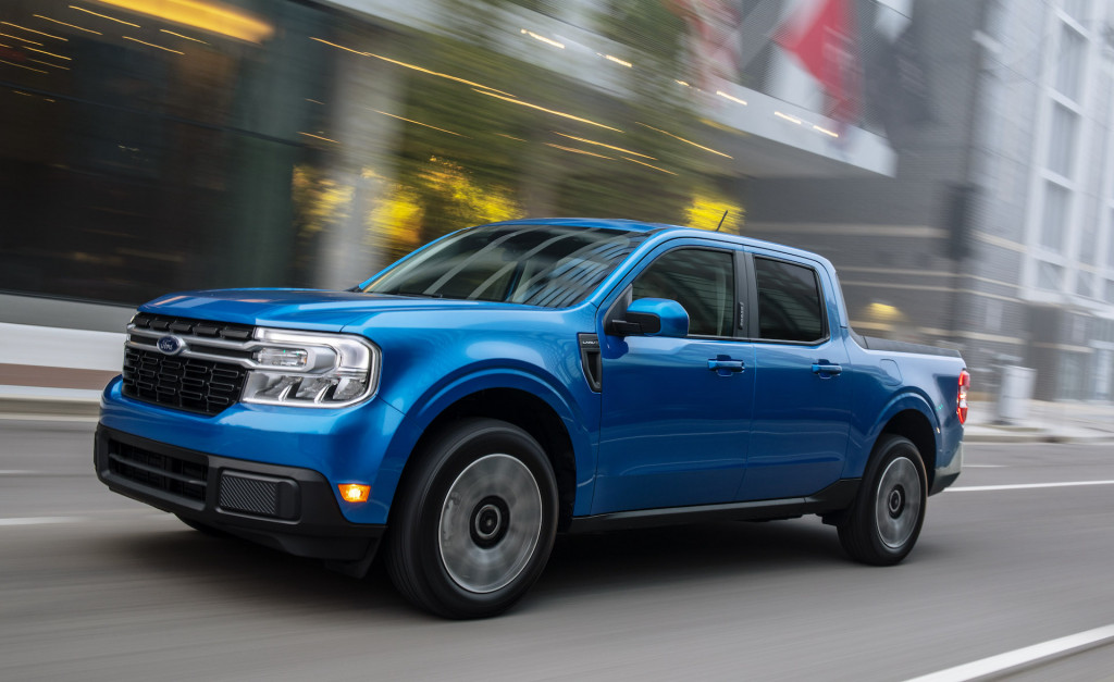 2022 Ford Maverick Hybrid Pickup Truck Gets 42 Mpg