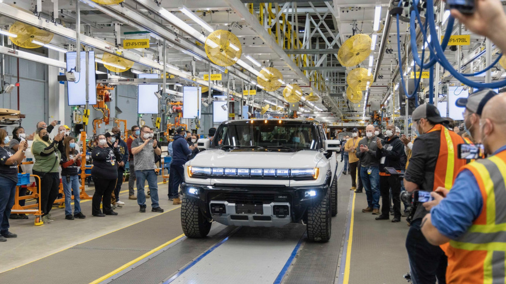 2022 GMC Hummer EV VIN 001 rolls off the assembly line