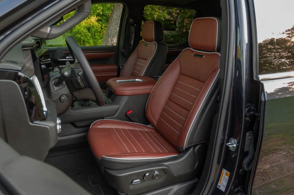 The 2022 GMC Sierra 1500 Denali Ultimate has some of the finest leather available in a GM vehicle