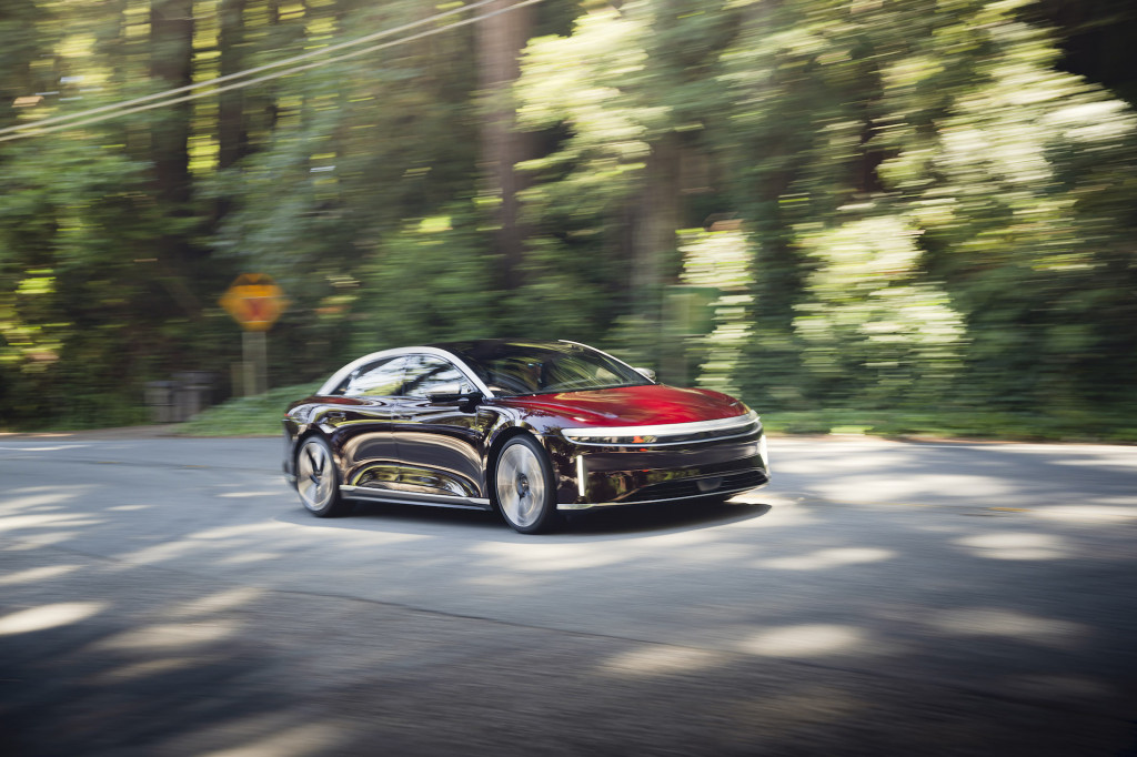 The Lucid Air Grand Touring boasts agile handling to go with its prodigious power. 