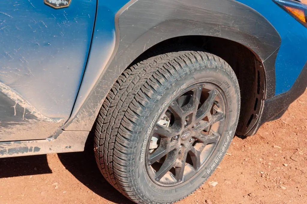 2024 Subaru Crosstrek Wilderness rolls on Yokohama Geolander All-Terrain 225/60R17 tires