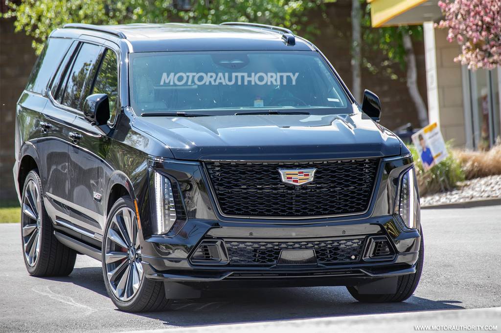 2025 Cadillac Escalade-V facelift spy shots - Photo credit: Baldauf