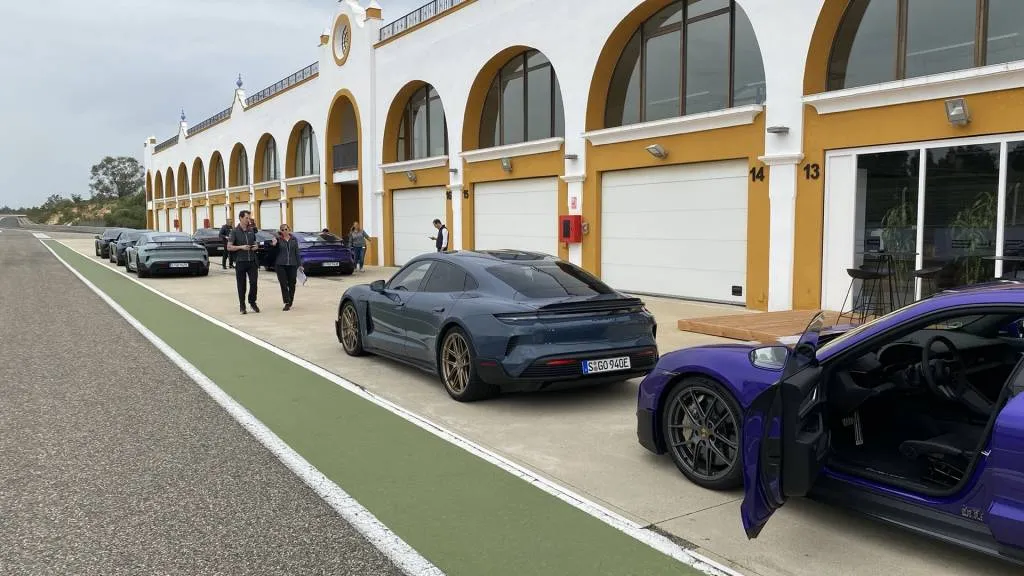 Porsche Taycan Turbo GT and Weissach package, at Monteblanco circuit