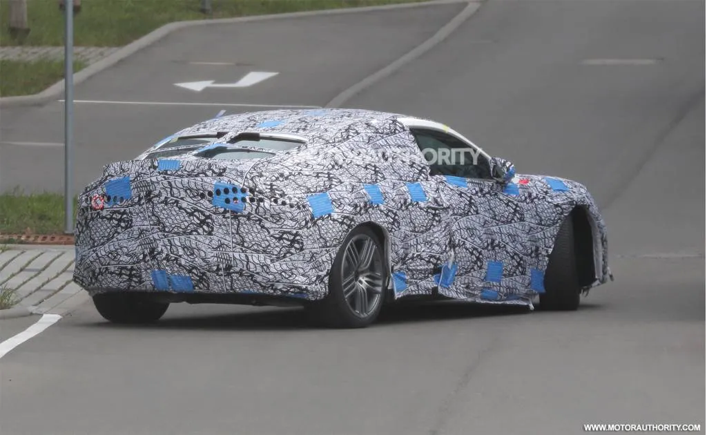 2026 Mercedes-Benz AMG GT 4-Door Coupe EV spy shots - Photo credit: Baldauf