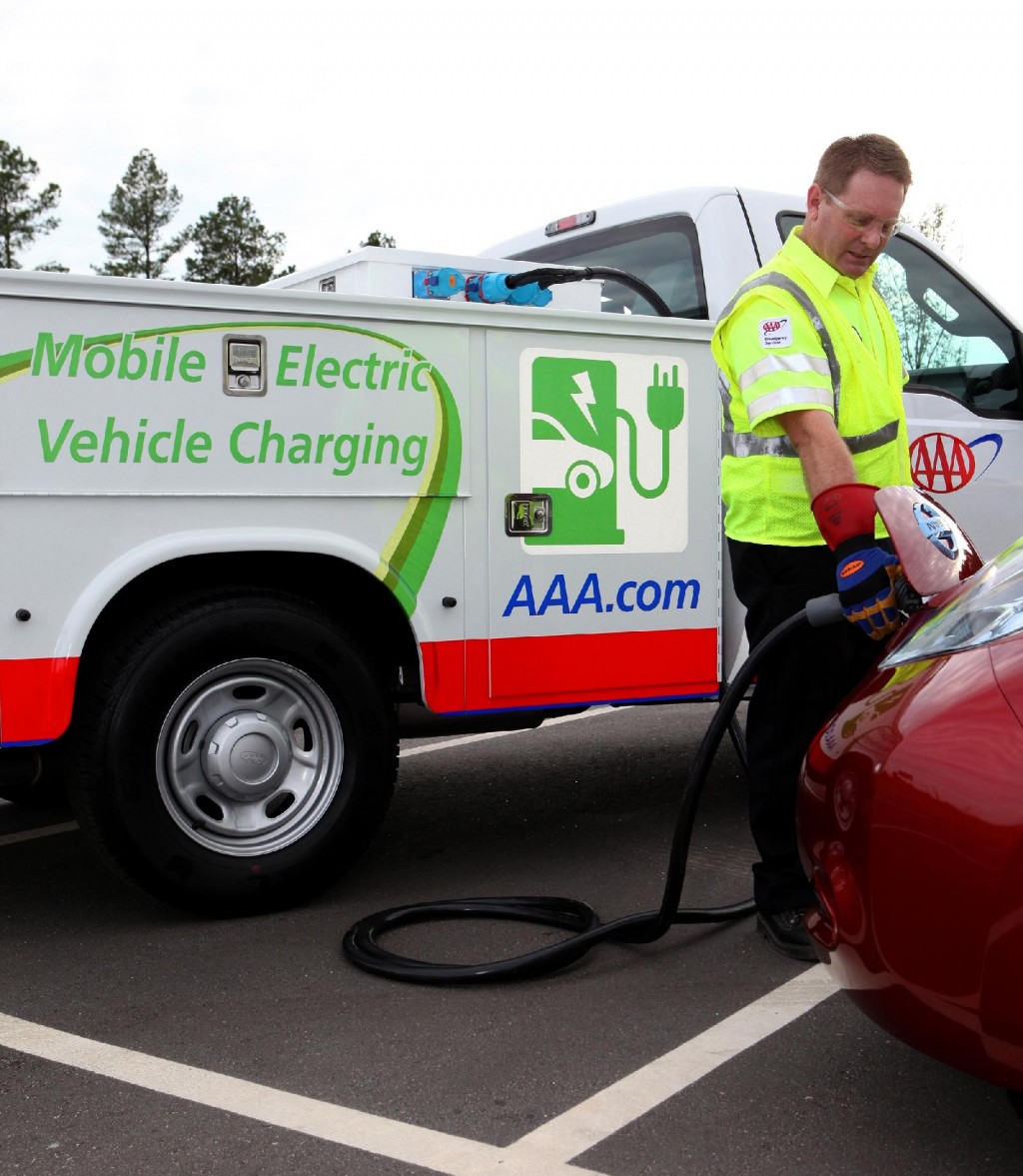 Your Electric Car Out Of Juice? AAA Tests Roadside Recharging