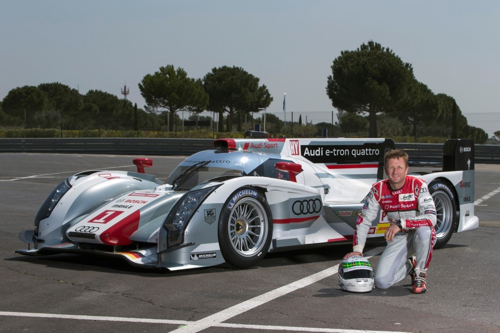 Allan McNish and the Audi team prepare for the 2013 24 Hours of Le Mans