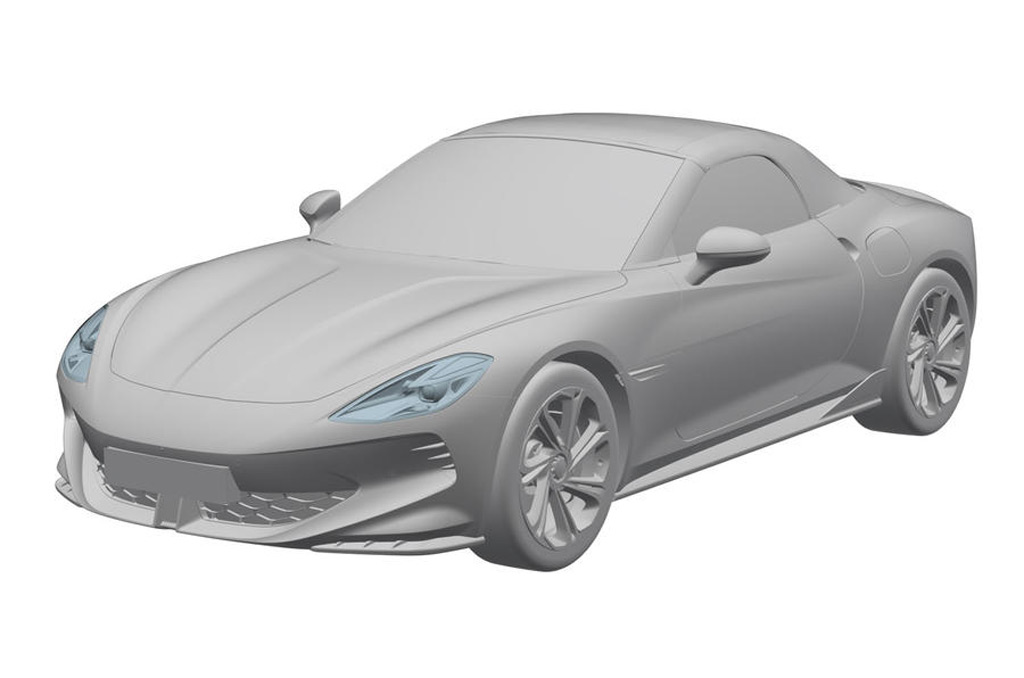 Alleged patent drawings for MG electric sports car