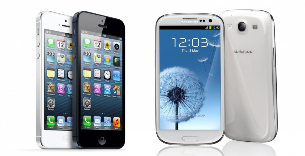 Apple iPhone 5 and Samsung Galaxy S3