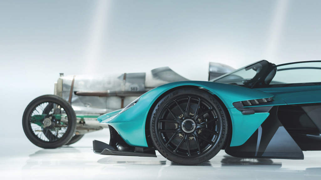 Aston Martin Valkyrie and 1923 Razor Blade race car