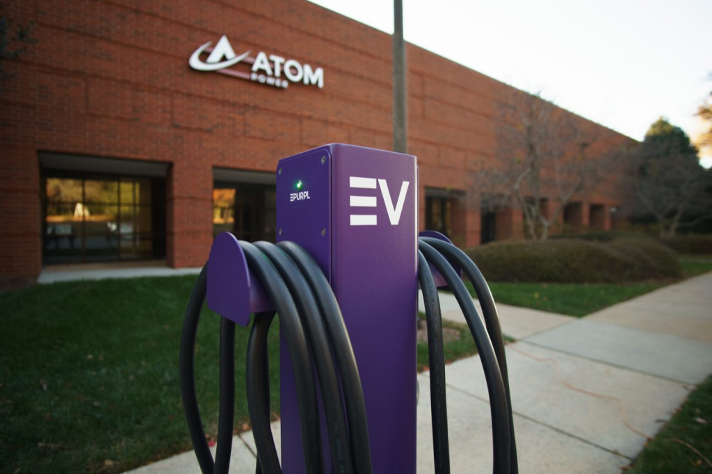 Atom Power Purpl EV charging station