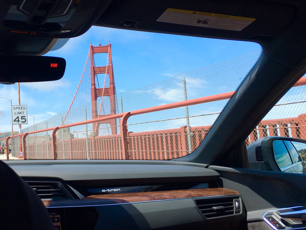 Audi e-tron, på Golden Gate-bron
