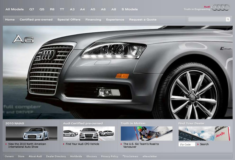 Auto Brand Websites: Audi, BMW, Benz Great; Tesla, Lotus, Lambo Lousy