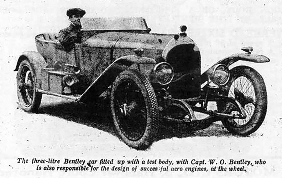 Bentley 3 Litre (from period review in The Autocar)