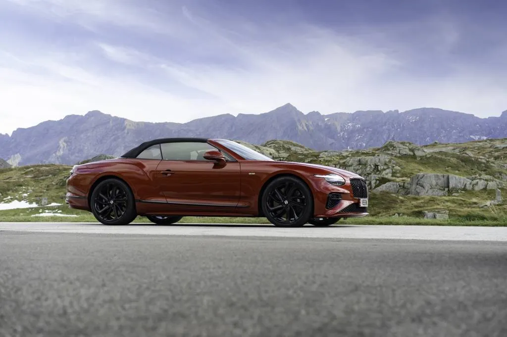 Bentley Continental GTC convertible in Candy Red