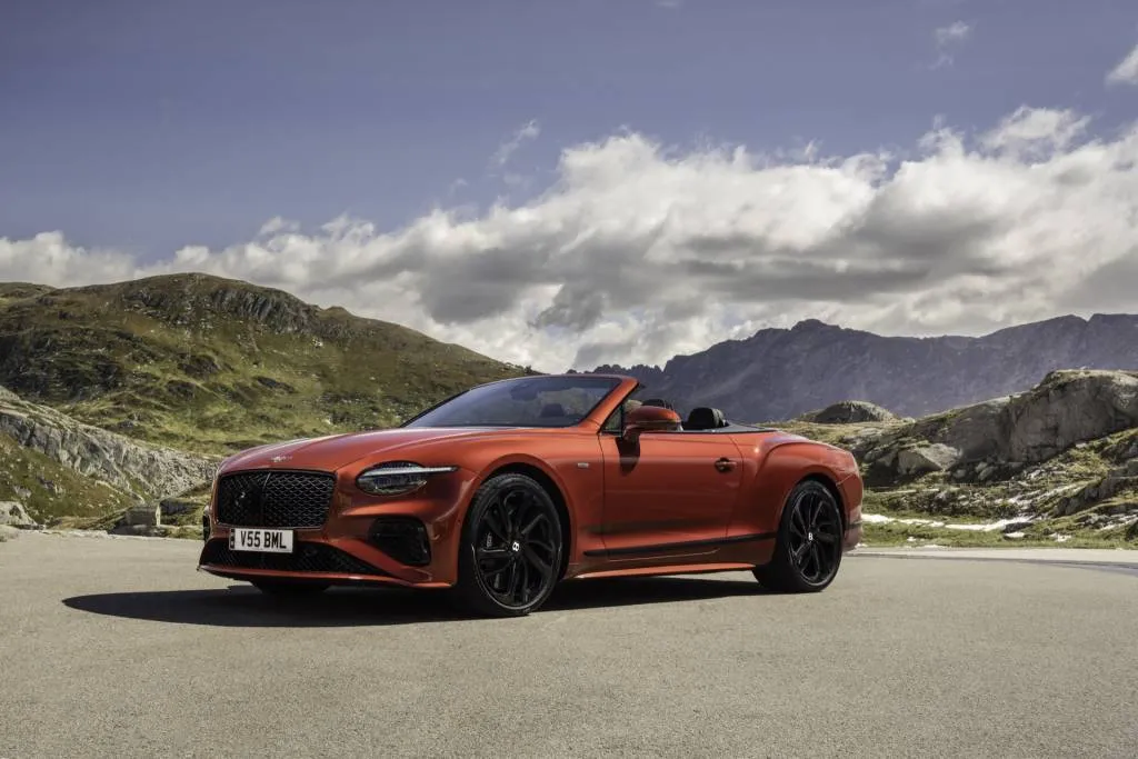 Bentley Continental GTC convertible in Candy Red