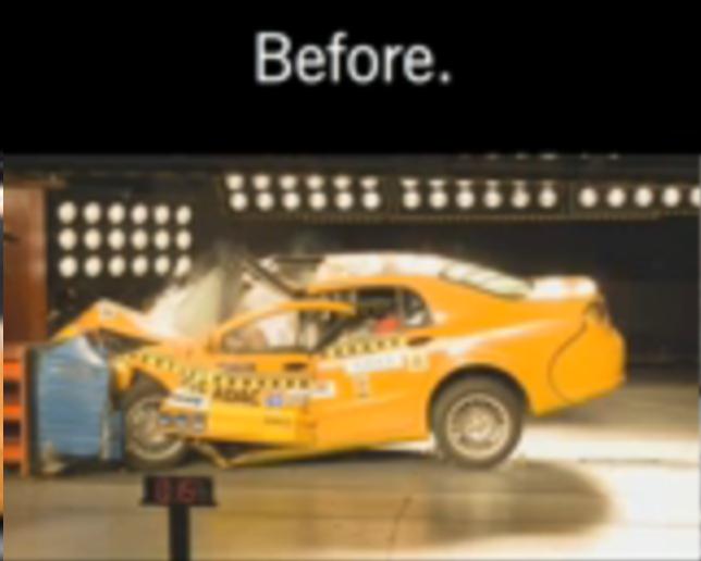 Brilliance BS6 crash test, before modifications, 2007