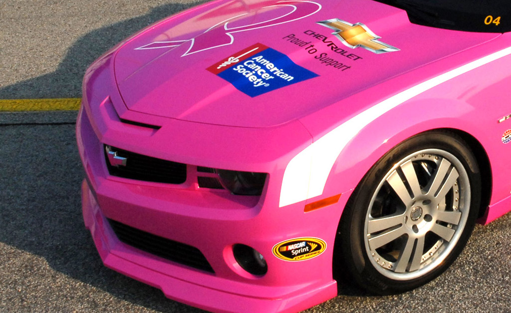 Pink Chevrolet Camaro NASCAR Pace Car Rolls Out For Charity