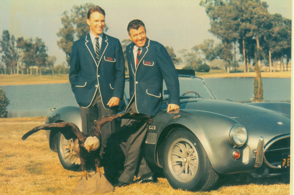 Dan Gurney (left) and Carroll Shelby with a 1965 Shelby 427 Cobra - Photo credit: Mecum Auctions