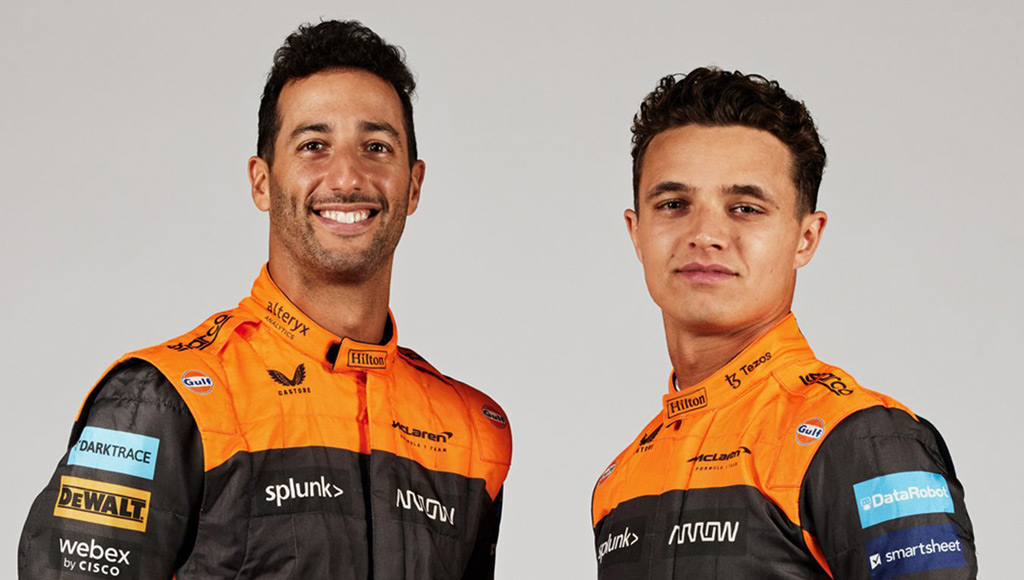 Daniel Ricciardo (left) and Lando Norris