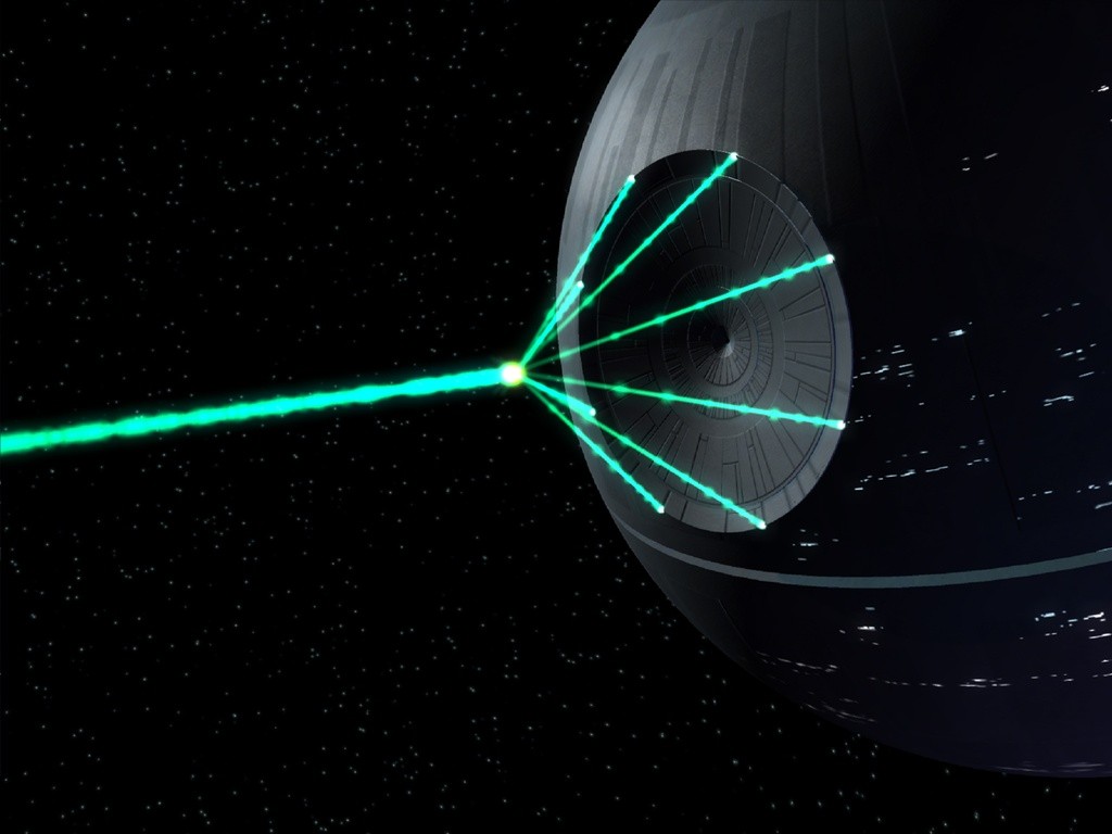 Death Star laser beam from Star Wars