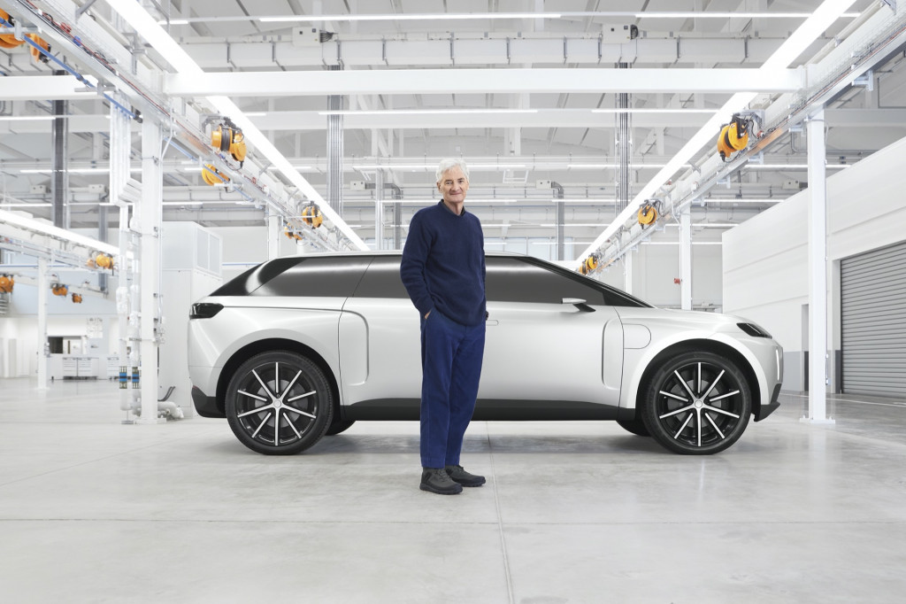 Dyson founder James Dyson, with electric car prototype