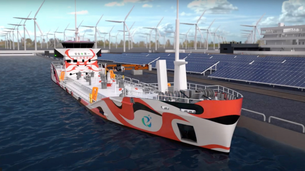 e5 electric oil tanker (screenshot from promotional video)