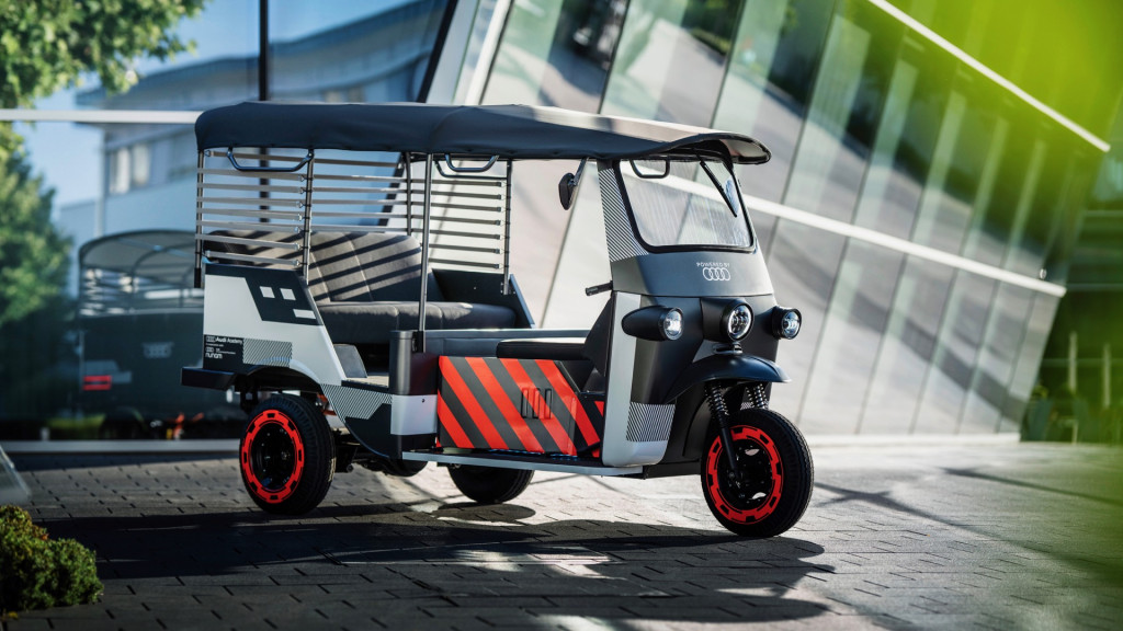 Elektrisk rickshaw som drivs av Audi batterimoduler