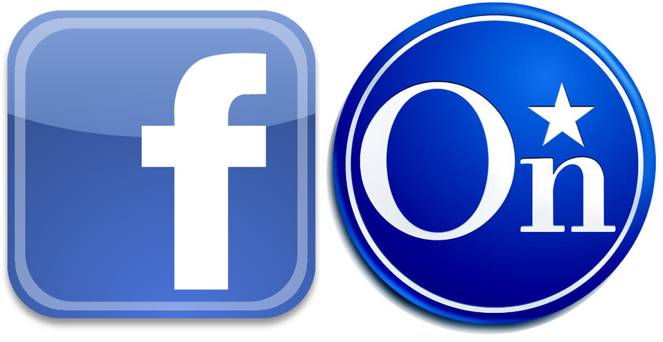 Facebook and OnStar logos