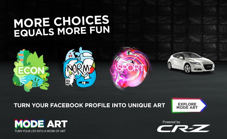 Facebook app for the Honda CR-Z