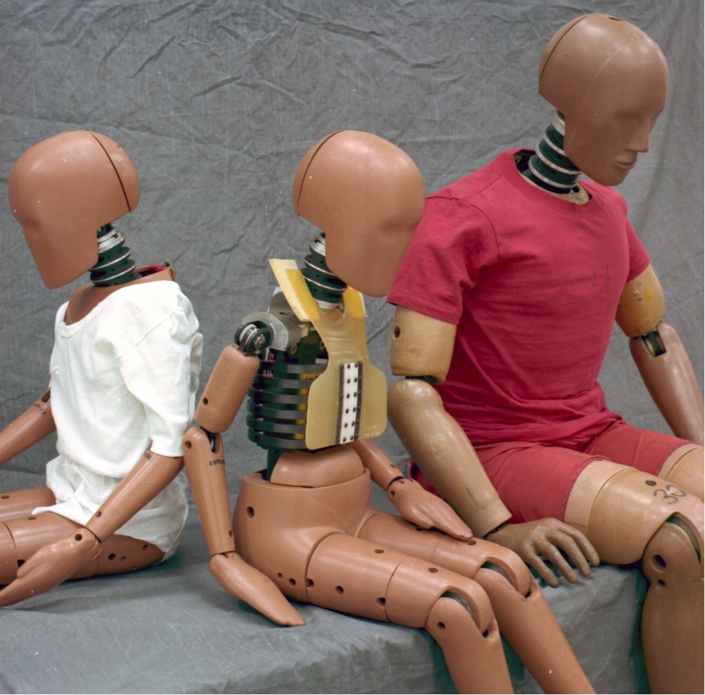 family of crash-test dummies  -  courtesy Ford Motor Co.