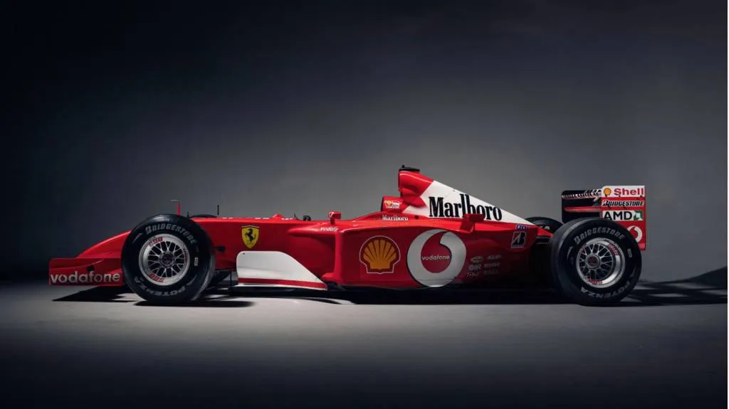 Ferrari F2001b bestuurd door Michael Schumacher (foto via RM Sotheby's)